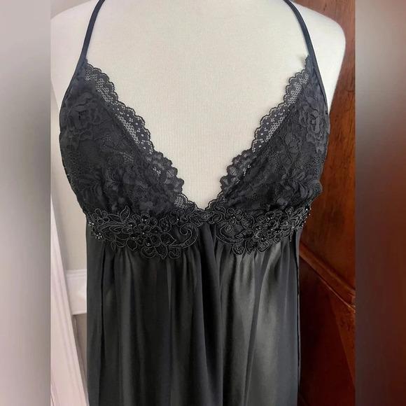 Linea Donatello Sheer Beaded Chiffon Juliet Negligee - Picture 6 of 8